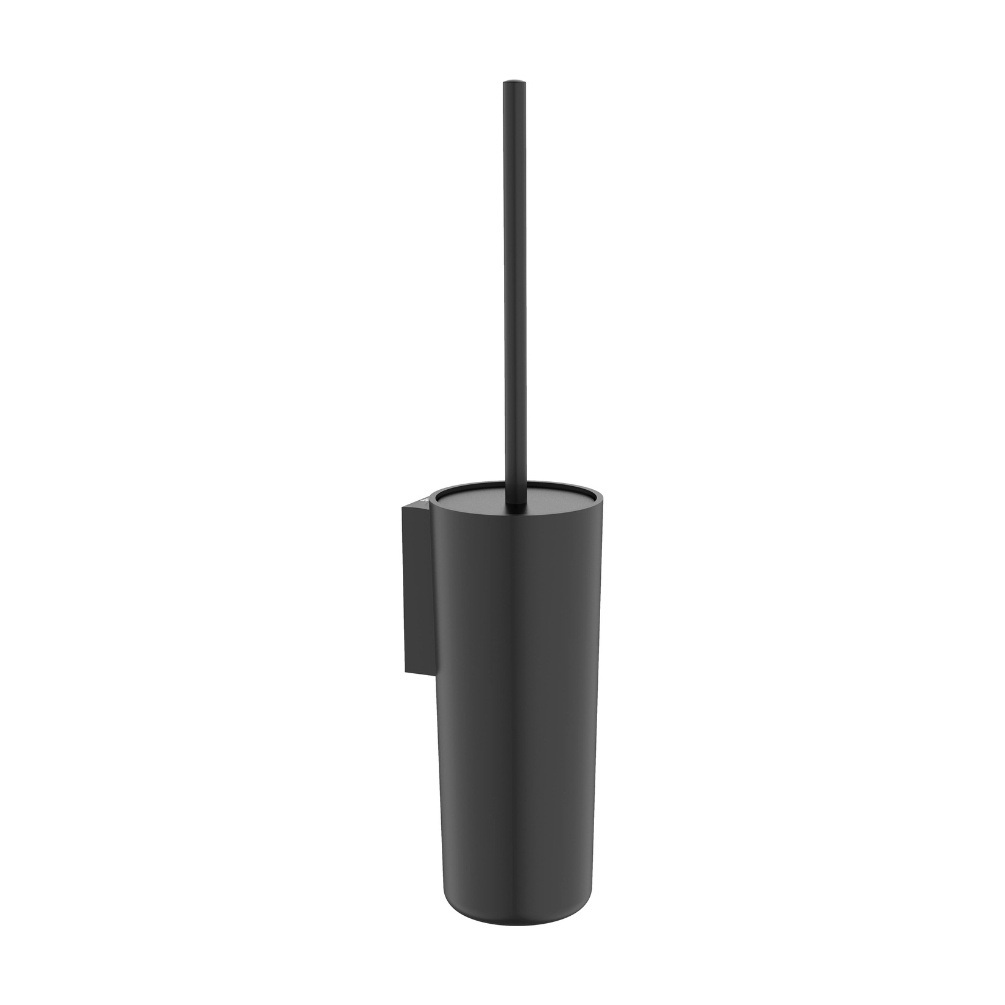 Cut out image of the Roca Sonata Matt Black Wall-Mounted Toilet Brush Holder